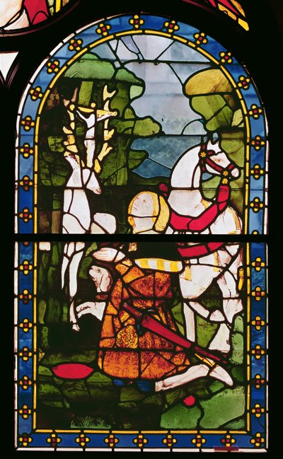 De Bekering van St. Eustachius, uit de Kerk van Saint-Pierre du Chatel door French School