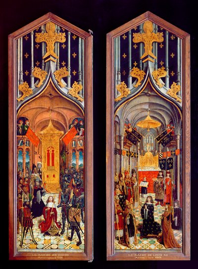 De Kroning van David en Lodewijk XII (1462-1515) 1501 door French School