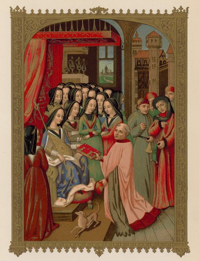 Het Hof van Maria van Anjou, vrouw van Karel VII door French School