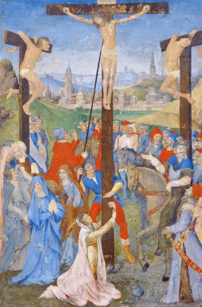 De Kruisiging, uit een Missaal door French School
