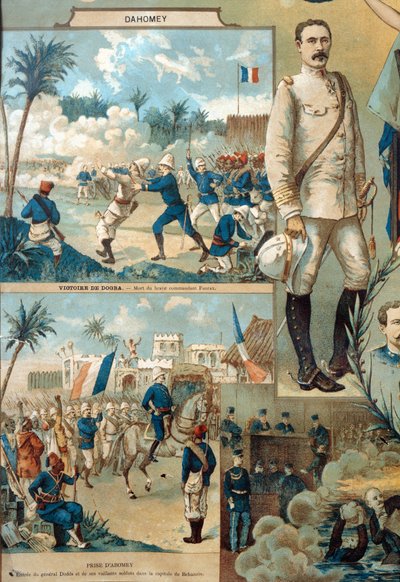 De Dahomey Campagne van 1892 door French School