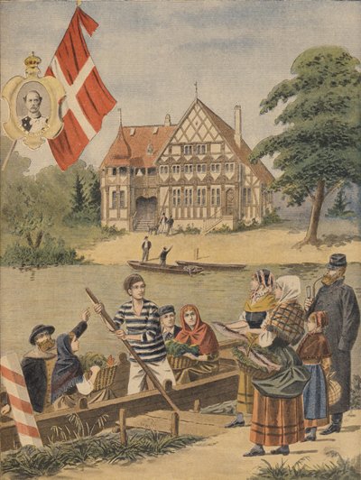 Het Deense Paviljoen op de Wereldtentoonstelling van 1900, Parijs, illustratie uit Le Petit Journal door French School