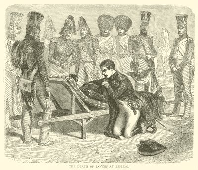 De dood van Lannes bij Essling (gravure) door French School