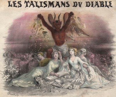 De talismans van de duivel, lied voor quadrille. Lithografie door French School