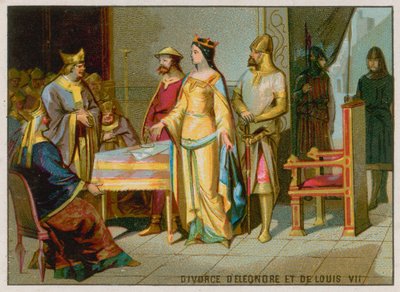 De scheiding van Eleonora van Aquitanië en Lodewijk VII door French School