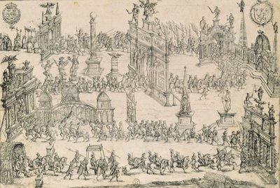 De intocht van Hendrik IV (1553-1610) in Lyon, 4 september 1595 door French School