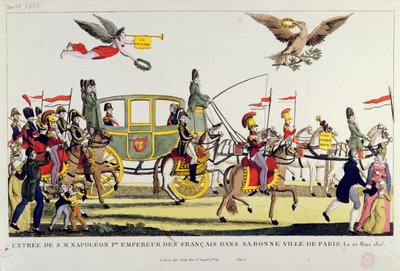 De Intocht van Napoleon in Parijs op 20 maart 1815 door French School