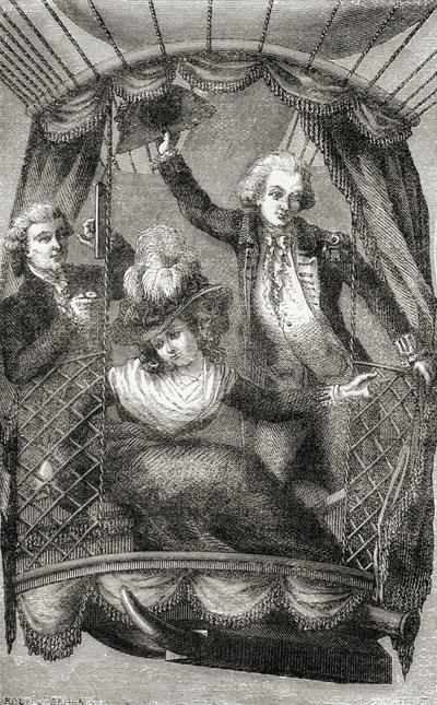 De eerste ballonvaart in Engeland, 15 september 1784, uit 