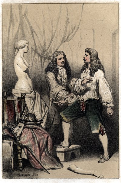 De Franse beeldhouwer Pierre Puget (1620-1694) werd gearresteerd om zijn Venus te breken na het middelmatige voorstel van zijn opdrachtgever. Plaat uit 