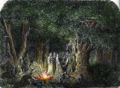De Galliërs en hun priesters of Druïden (gravure) 1864 door French School