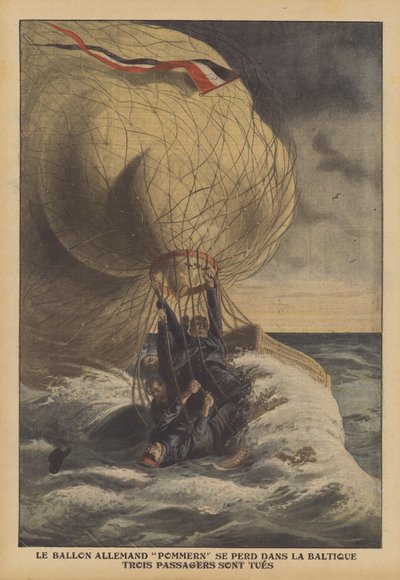 De Duitse ballon Pommern stort neer in de Oostzee door French School