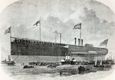 De Great Eastern, illustratie uit Le Nouvel Illustré door French School