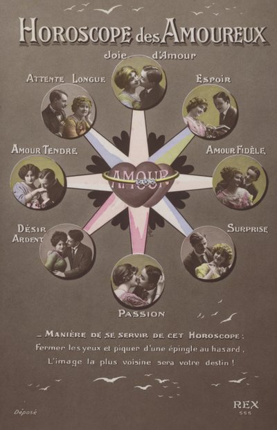 De horoscoop voor romantiek door French School