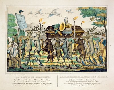 De jagersprocessie, ca. 1850 door French School