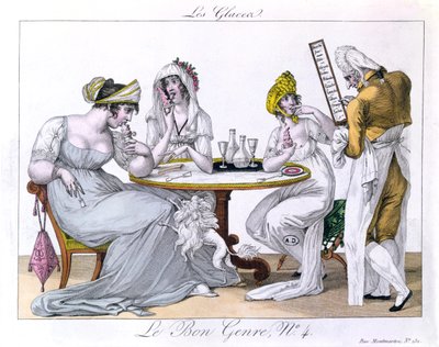 Het IJsje, plaat 4 uit Le Bon Genre, Parijs, 1827 door French School