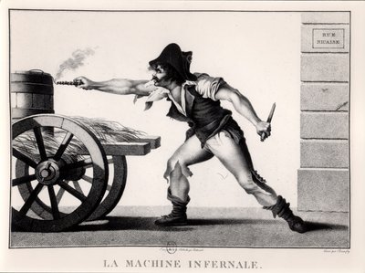 De helse machine, rue Saint-Nicaise, Parijs, 24 december 1800 door French School