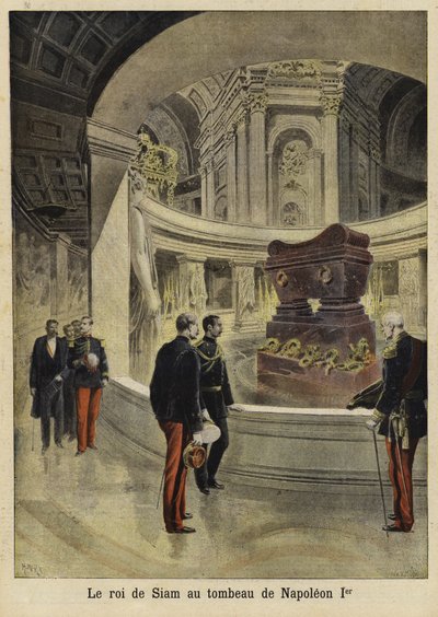 De Koning van Siam bezoekt het graf van Napoleon I, Parijs, 1897 door French School