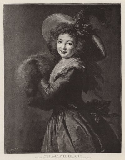 De dame met de mof door French School