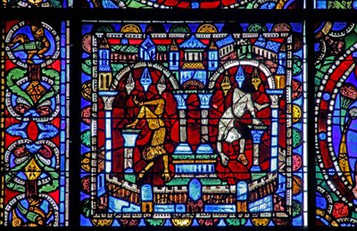 Het Leven van Christus-raam: De Val van de Idolen door French School