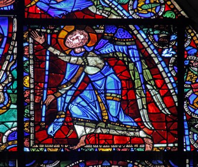 Het Leven van Christus-raam: een engel door French School