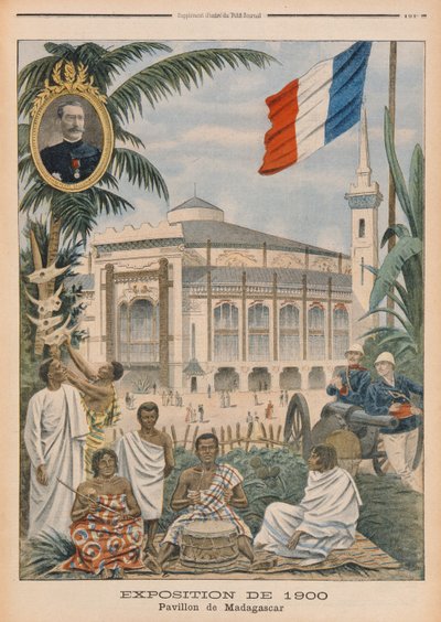 Het Malagassische paviljoen op de Wereldtentoonstelling van 1900, Parijs, illustratie uit 