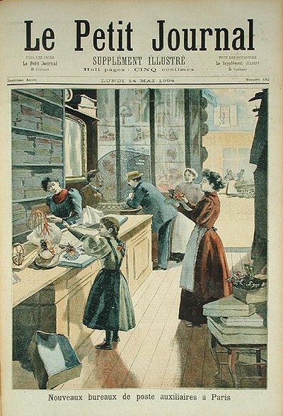 Het Nieuwe Hulp Postkantoor in Parijs, uit Le Petit Journal, 18 mei 1894 door French School