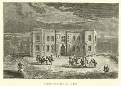 Het Observatorium van Parijs in 1671 (gravure) door French School