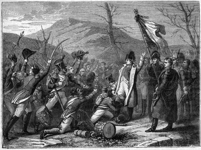 De Honderd Dagen - Maart 1815: La Bedoyere sluit zich aan bij Napoleon - Les Cent Jours: Charles Angelique Francois Huchet de La Bedoyere (Labedoyere) door French School