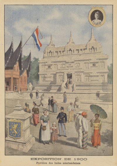 Het paviljoen van Nederlands-Indië op de Exposition Universelle van 1900 in Parijs door French School