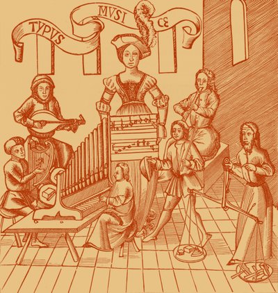 De personificatie van muziek door French School