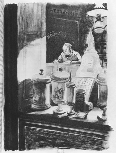 De apotheker Homais, illustratie uit 