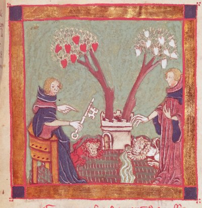 De Wil van de Filosofen, uit een manuscript van Alchemie, 14e eeuw door French School