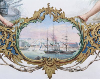 De Haven van Sebastopol, 1854 door French School