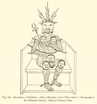 De prins van de duisternis (gravure) door French School
