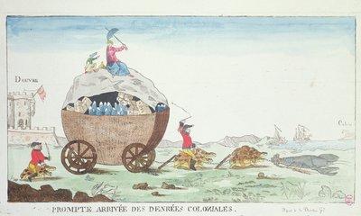 De Snelle Aankomst van Koloniale Goederen, 1807 door French School