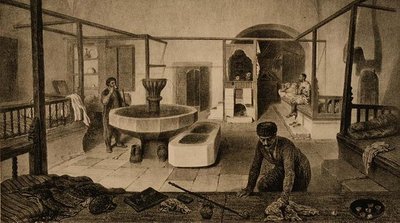 De Rustkamer van de Tataarse Baden, gepubliceerd door Auguste Bry door French School