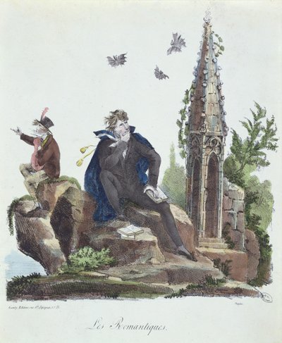 De Romantici, gegraveerd door Montoux en Cheyere, 1830 door French School
