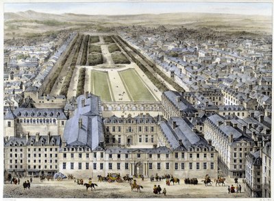 Het Koninklijk Paleis in 1679, gezien vanaf St Honoré Street door French School