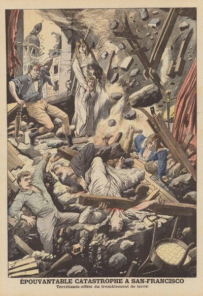 De aardbeving in San Francisco van 1906 door French School