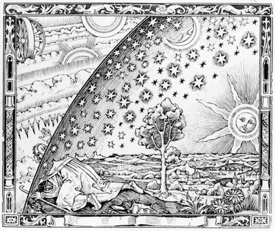 De wetenschapper verlaat de wereld, in de stijl van c.1520, uit L