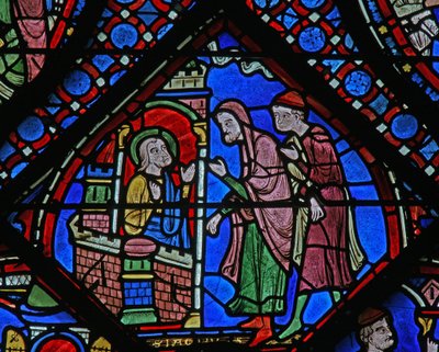 Het St. Jacobus raam: spreekt mensen toe vanuit de gevangenis door French School