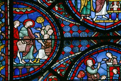 Het Sint-Thomasraam: verdeelt brood aan de armen door French School