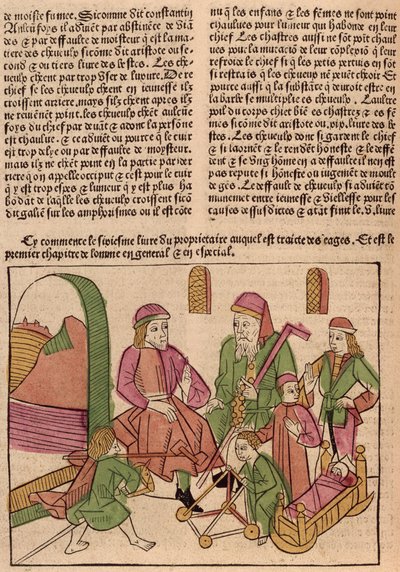 De stadia van het leven, uit Le Livre des Proprietes des Choses door Barthelemy l