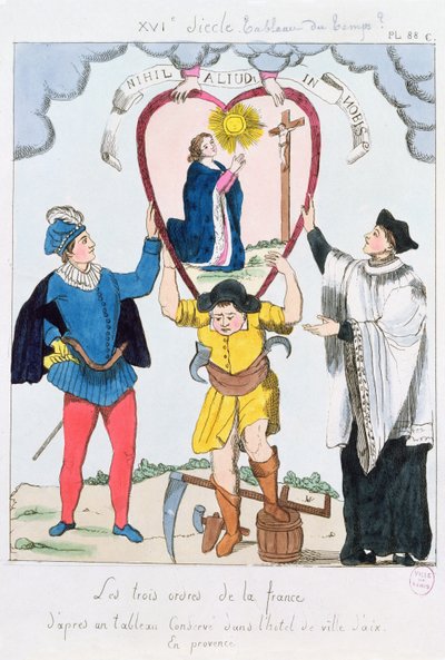 De Drie Ordes van Frankrijk, 1789 door French School