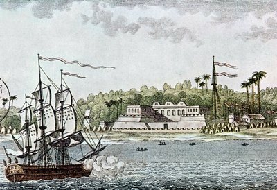 De stad St. Louis, Senegal, uit LAfrique door R. Geoffroy, 1814 door French School