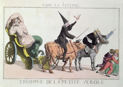 De triomf van de pokken, ca. 1804 door French School