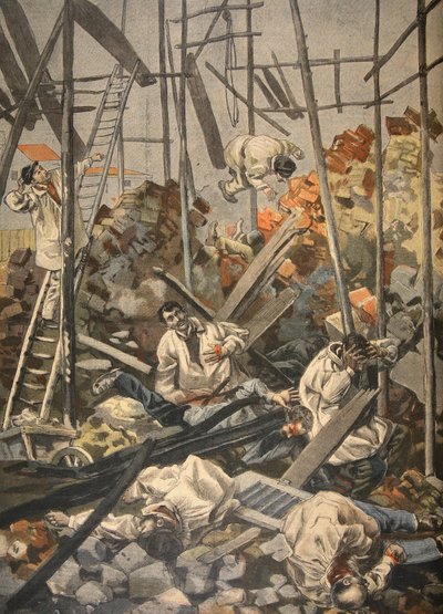 Het ongeluk in Chesnay, illustratie uit Le Petit Journal: Supplement illustre, 1898 door French School