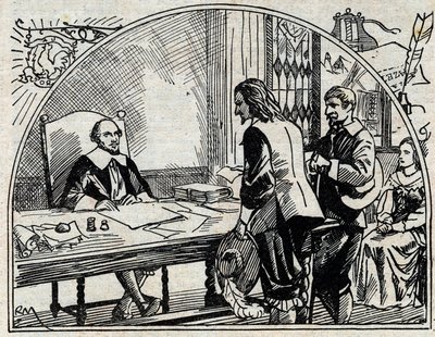 Het adreskantoor van Theophraste Renaudot, Franse arts en journalist, oprichter van de Gazette de France. Anonieme gravure uit 1930. door French School