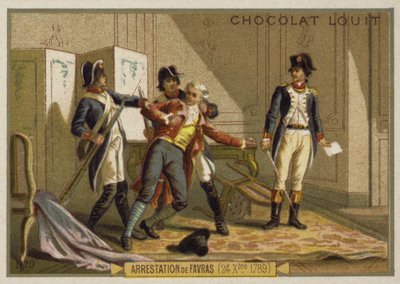 De arrestatie van de markies de Favras, Franse Revolutie, 24 december 1789 door French School