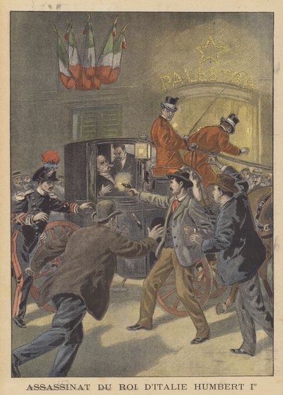 De moord op koning Umberto I van Italië door French School